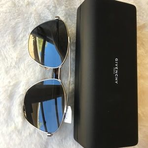 Givenchy 65mm Metal Aviator Sunglasses
